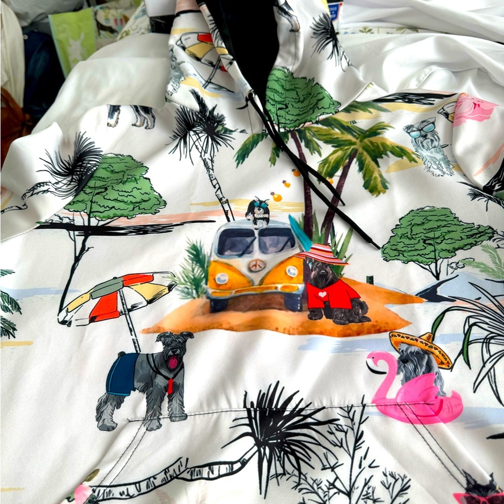 Hoodie with schnauzers, size large